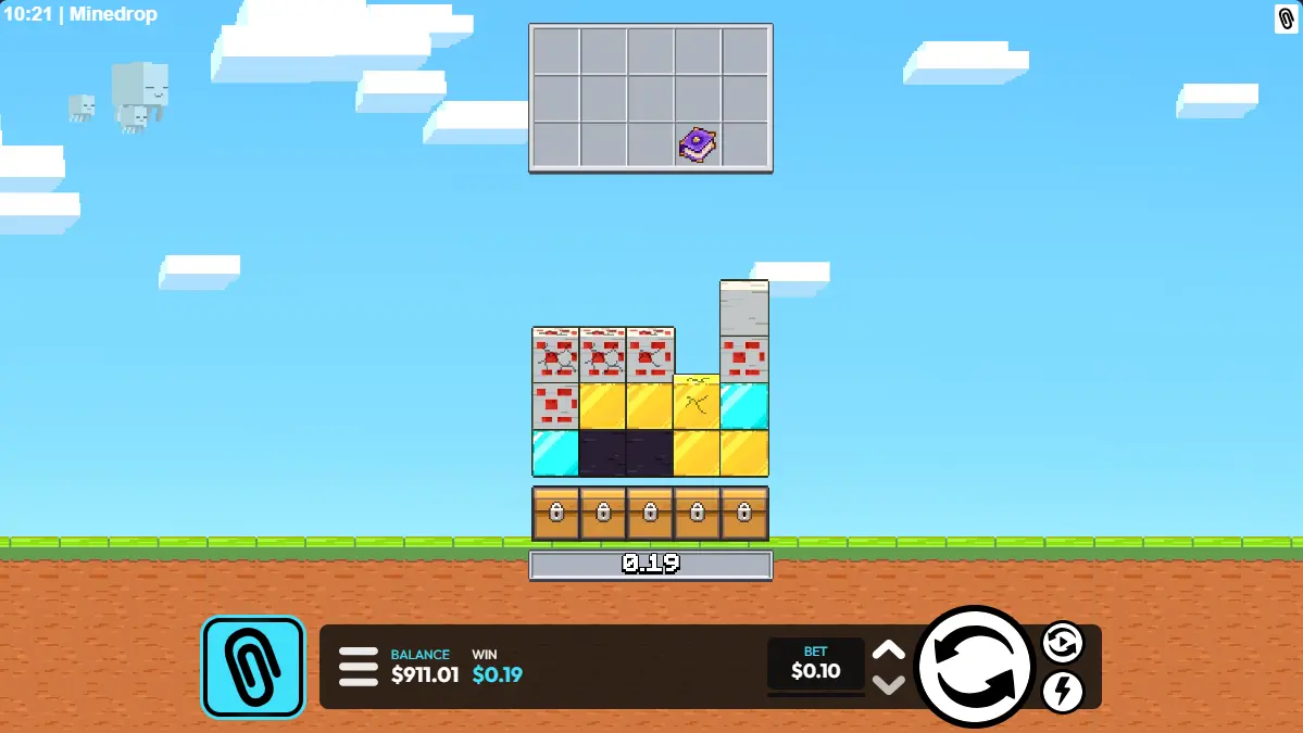 Ender Eye on the Mine Drop 2 game field